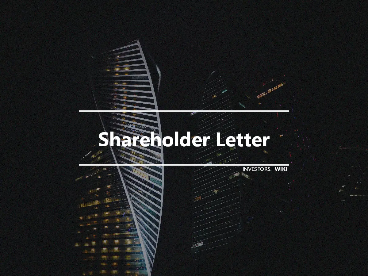 Shareholder Letter