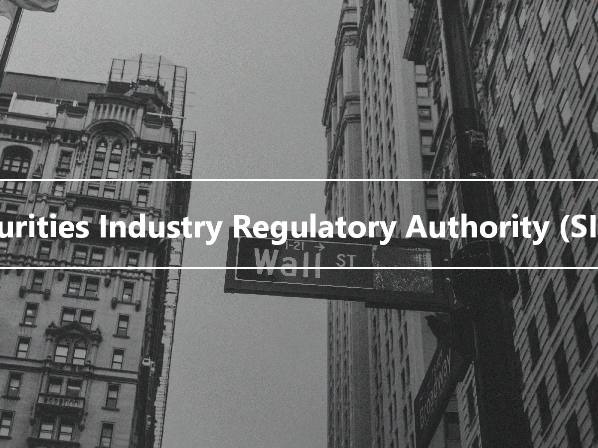 Securities Industry Regulatory Authority (SIRA)