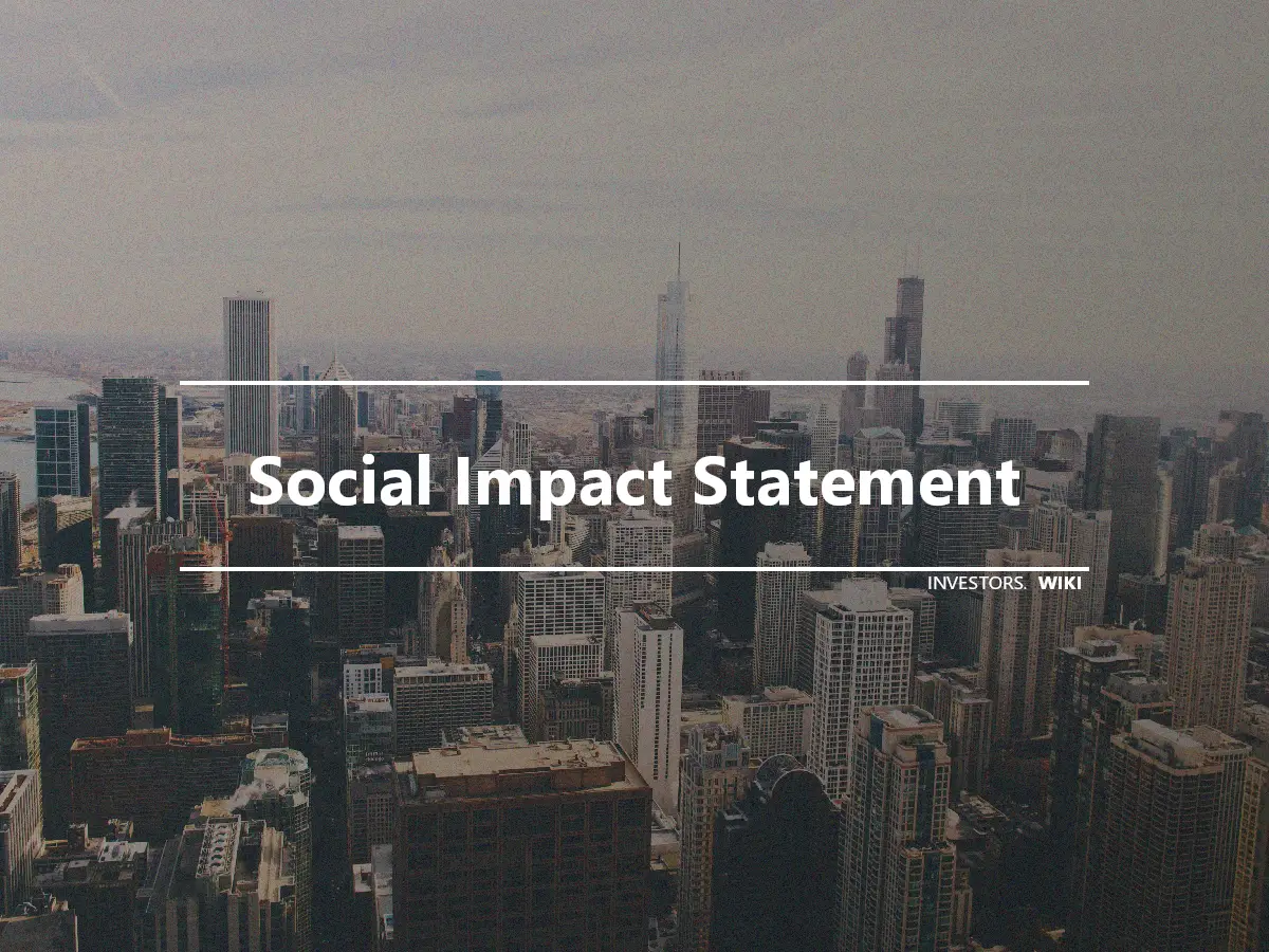Social Impact Statement