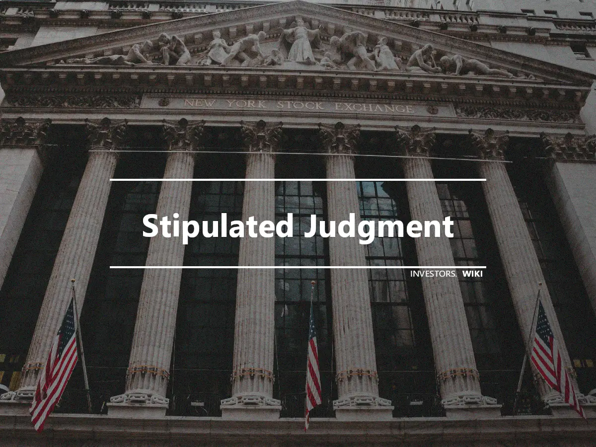 Stipulated Judgment
