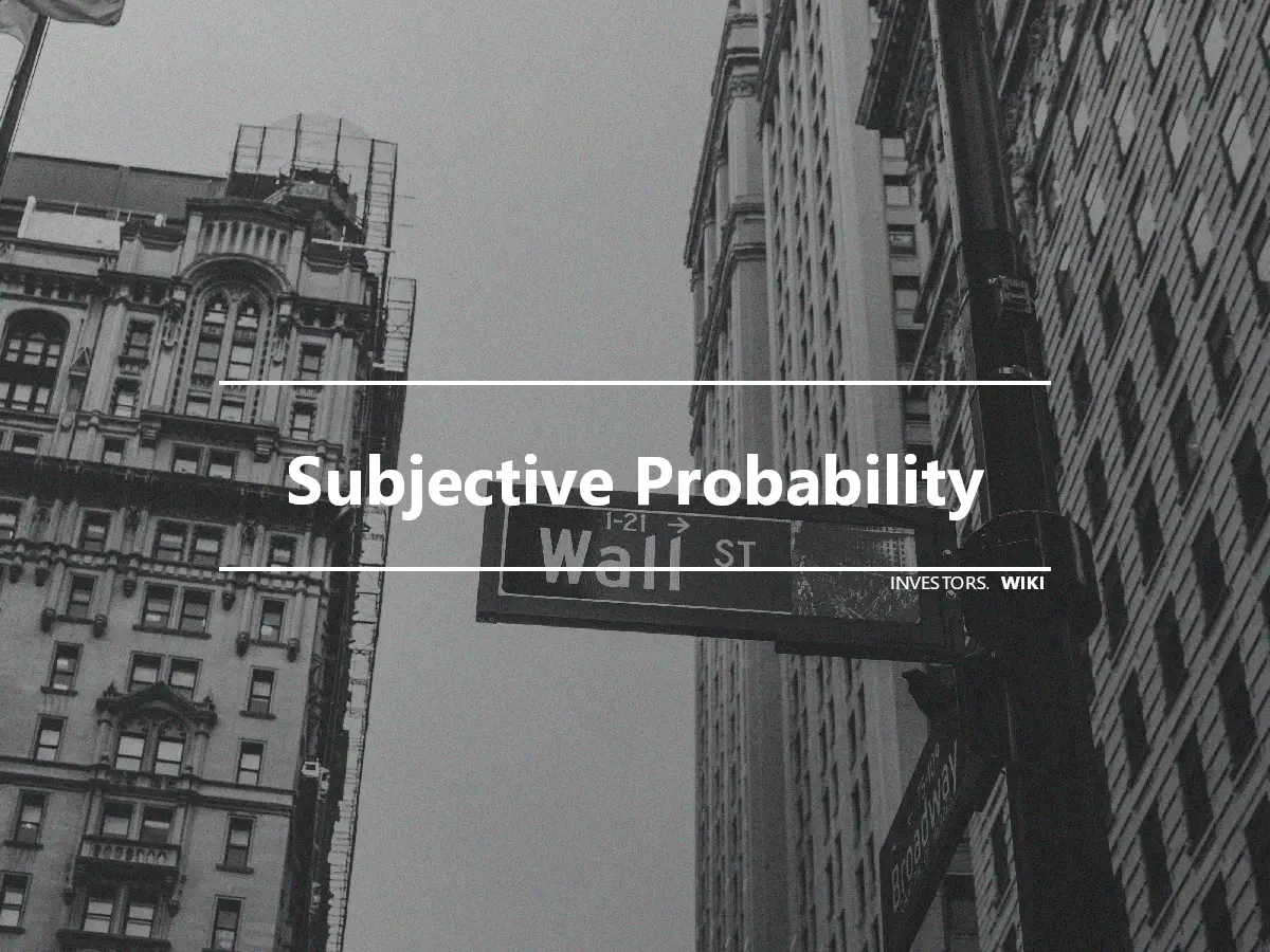 Subjective Probability