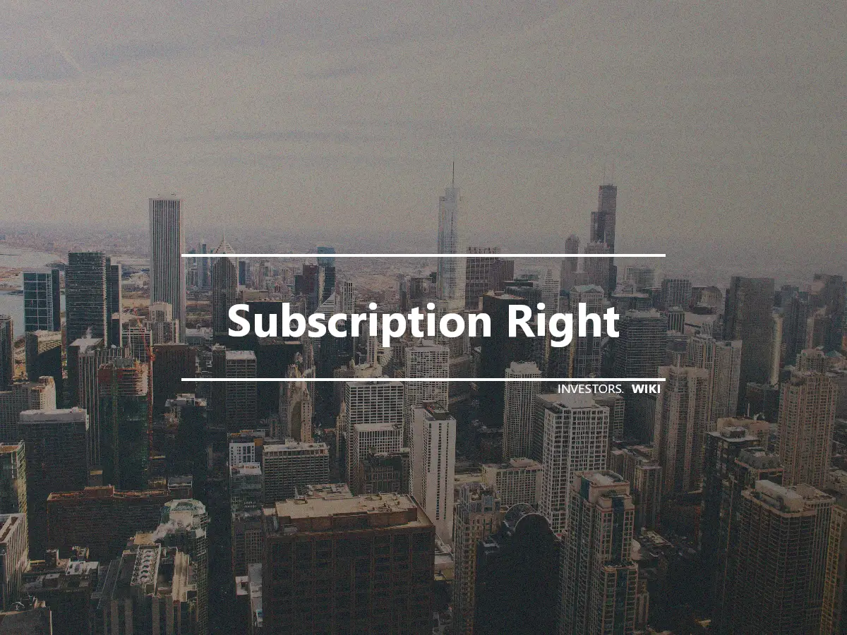 Subscription Right