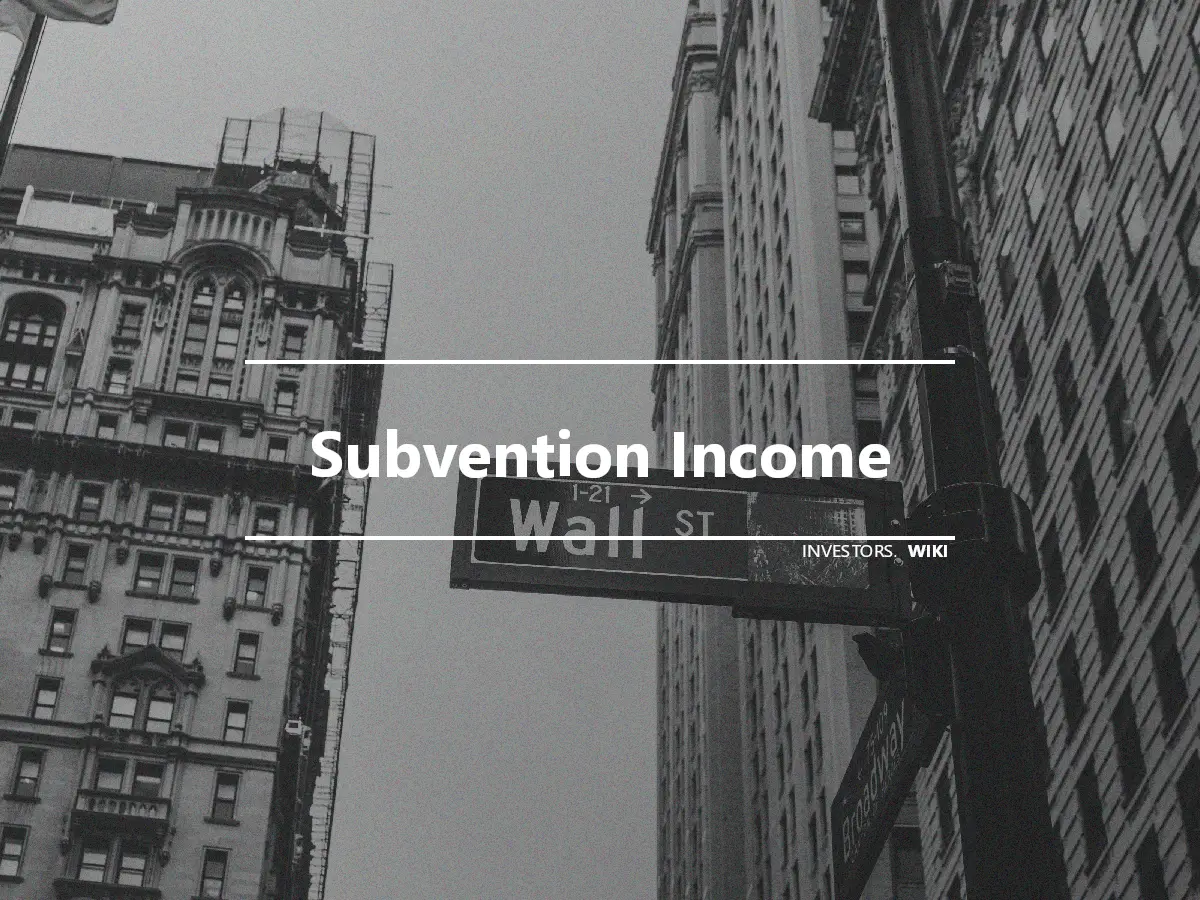 Subvention Income
