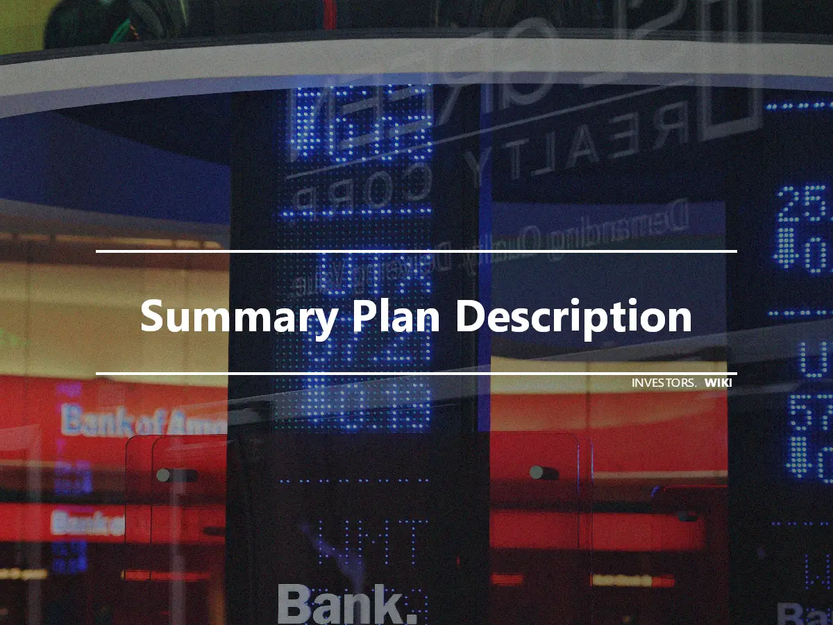 Summary Plan Description