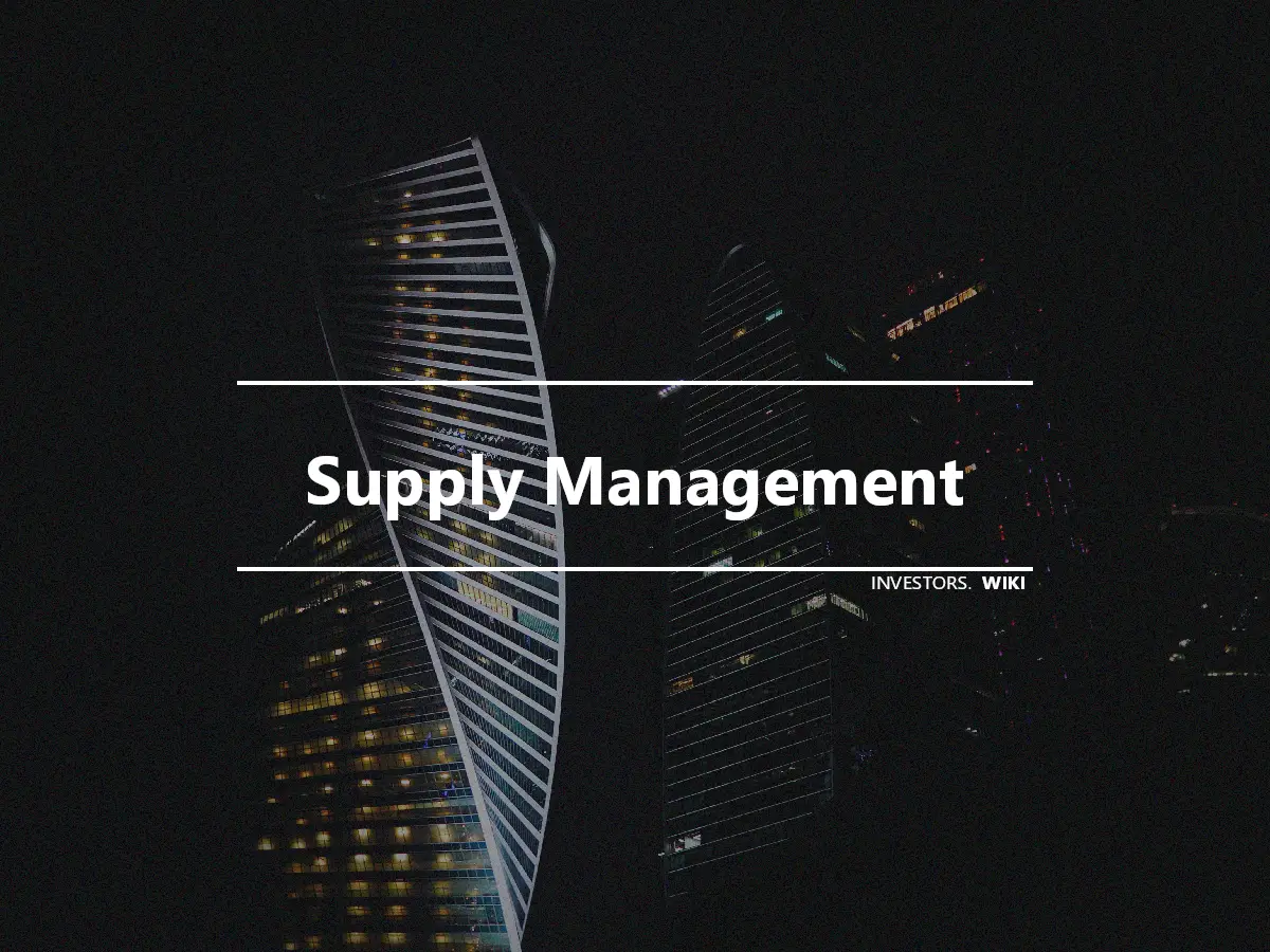 Supply Management