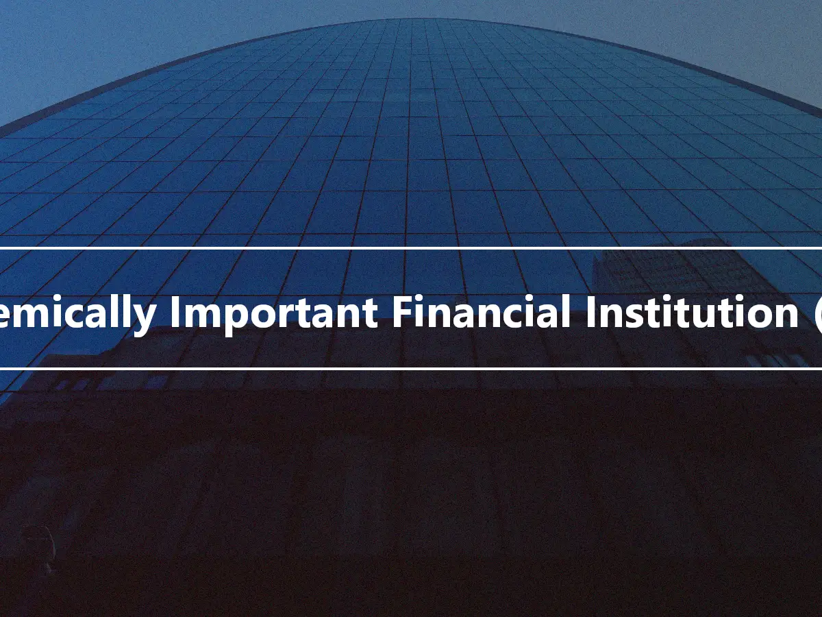 Systemically Important Financial Institution (SIFI)