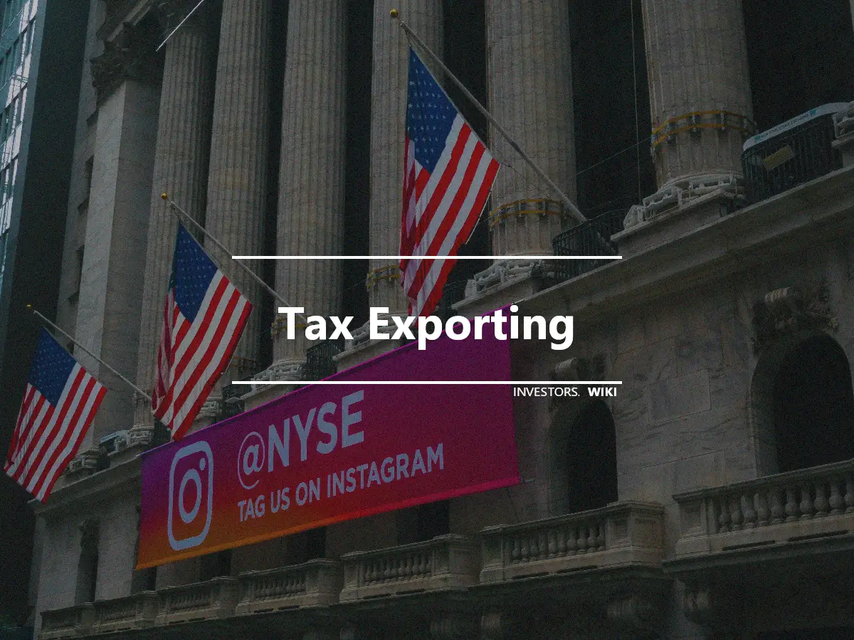 Tax Exporting