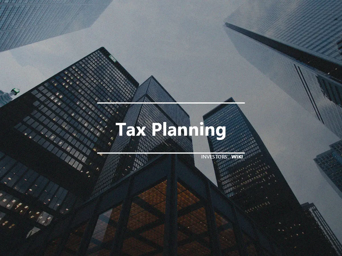 Tax Planning