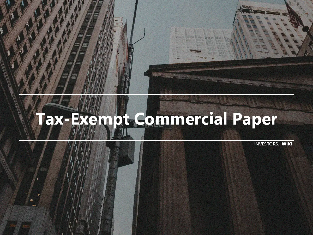 Tax-Exempt Commercial Paper