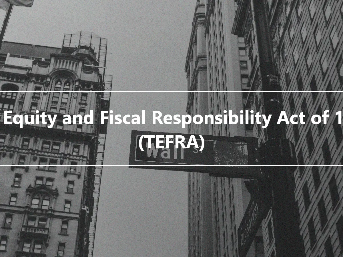 Tax Equity and Fiscal Responsibility Act of 1982 (TEFRA)