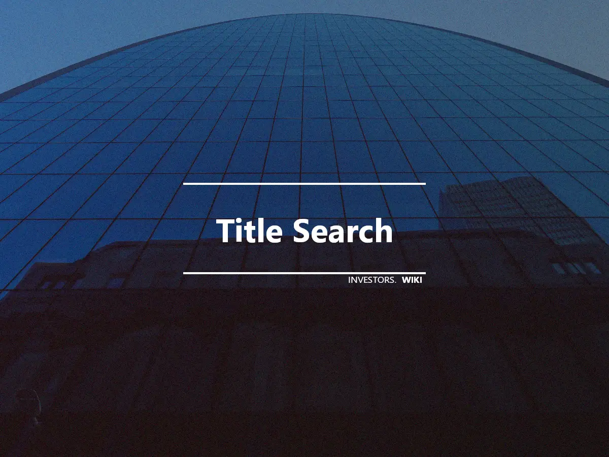 Title Search