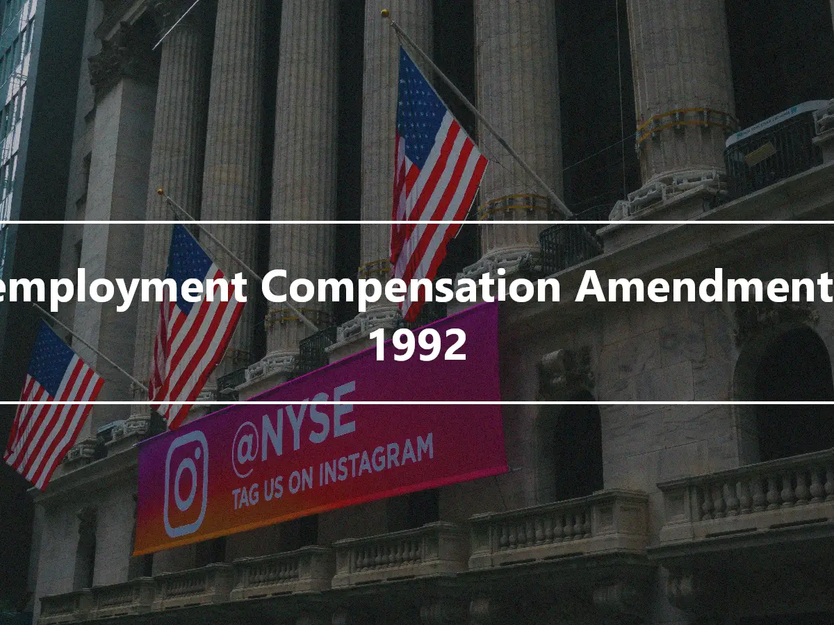 Unemployment Compensation Amendments of 1992