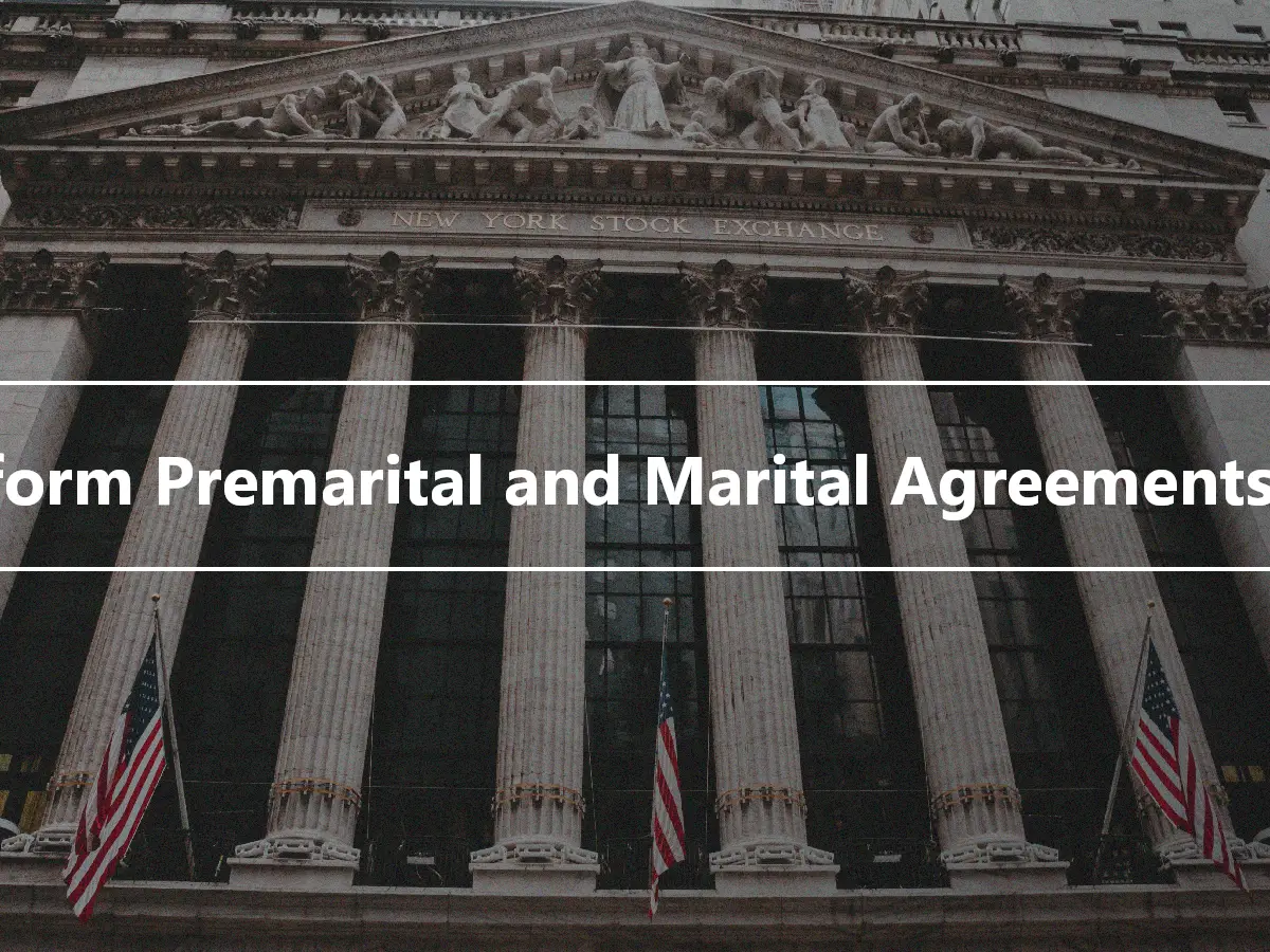 Uniform Premarital and Marital Agreements Act