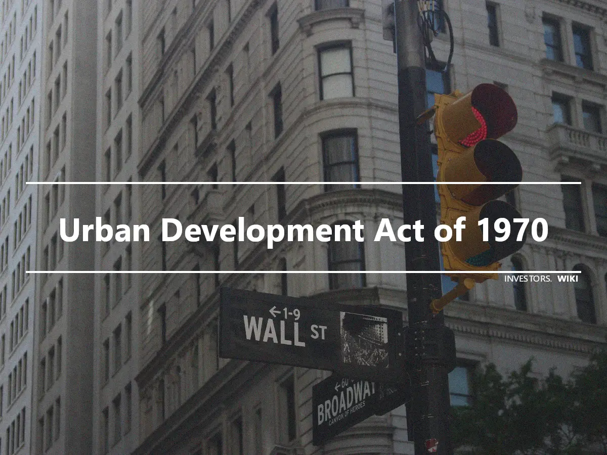 Urban Development Act of 1970