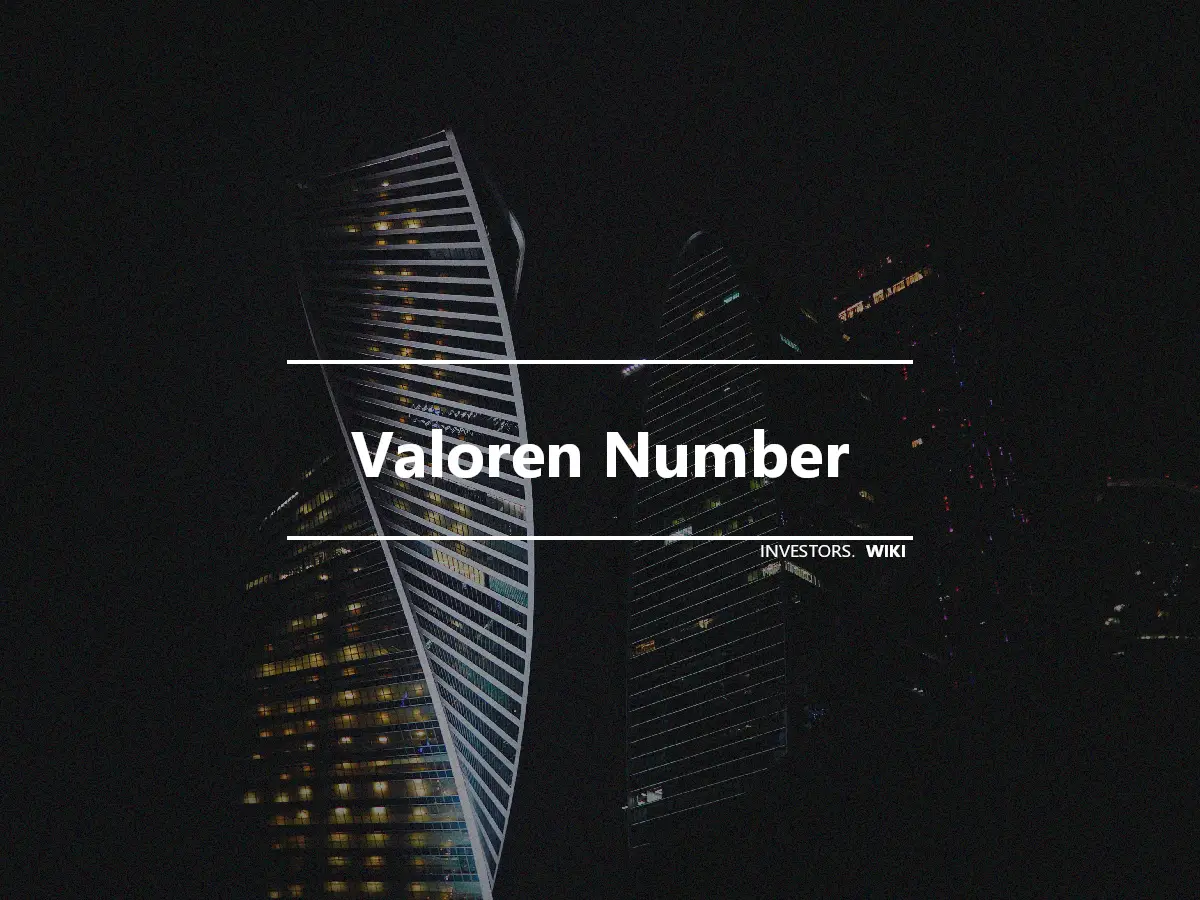 Valoren Number