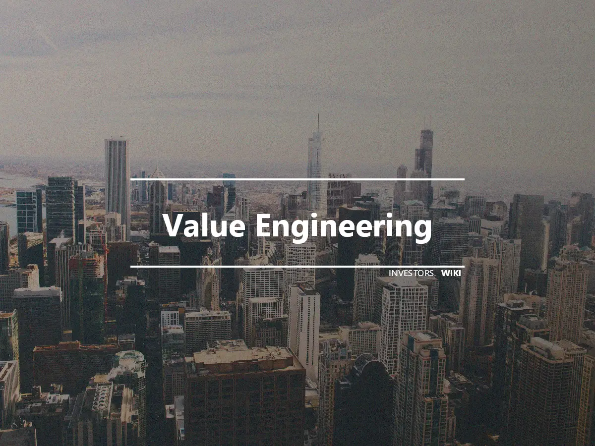 Value Engineering