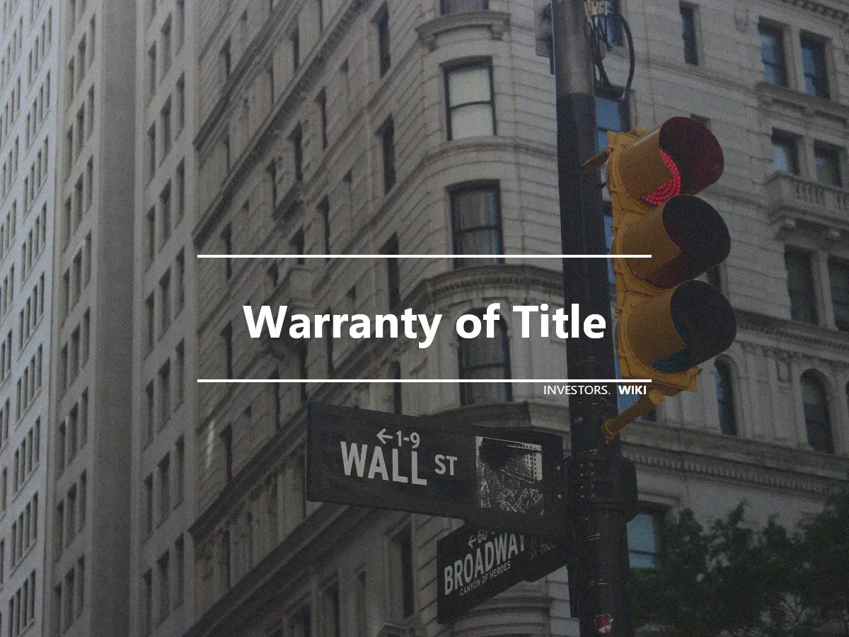 Warranty of Title