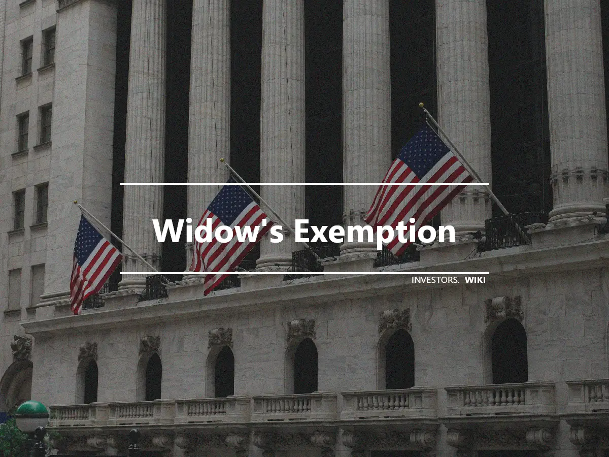 Widow's Exemption