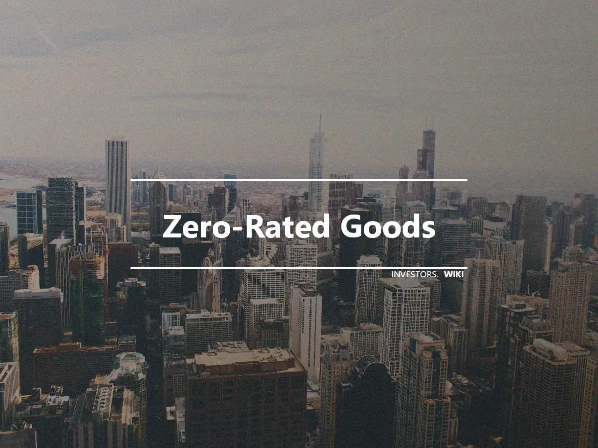 Zero-Rated Goods