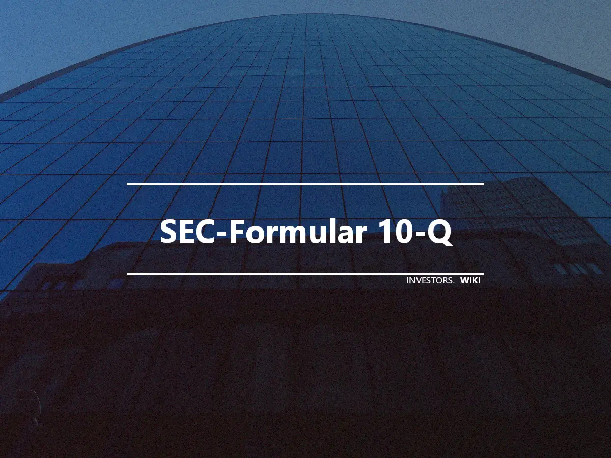 SEC-Formular 10-Q