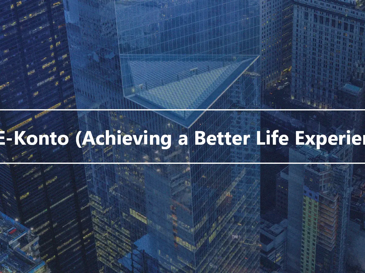 ABLE-Konto (Achieving a Better Life Experience).