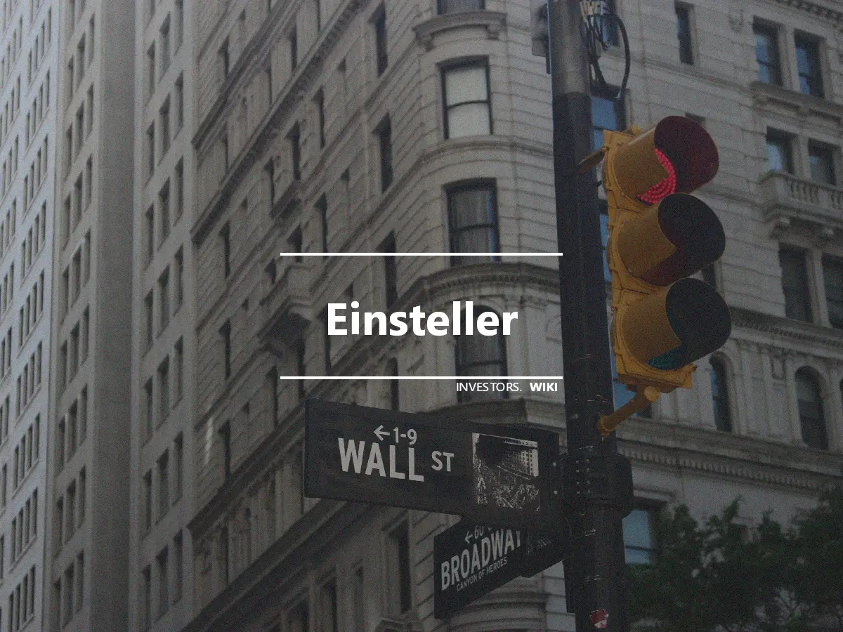 Einsteller