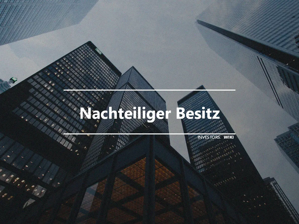 Nachteiliger Besitz