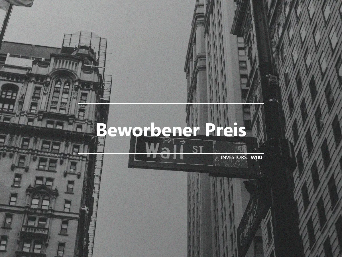 Beworbener Preis