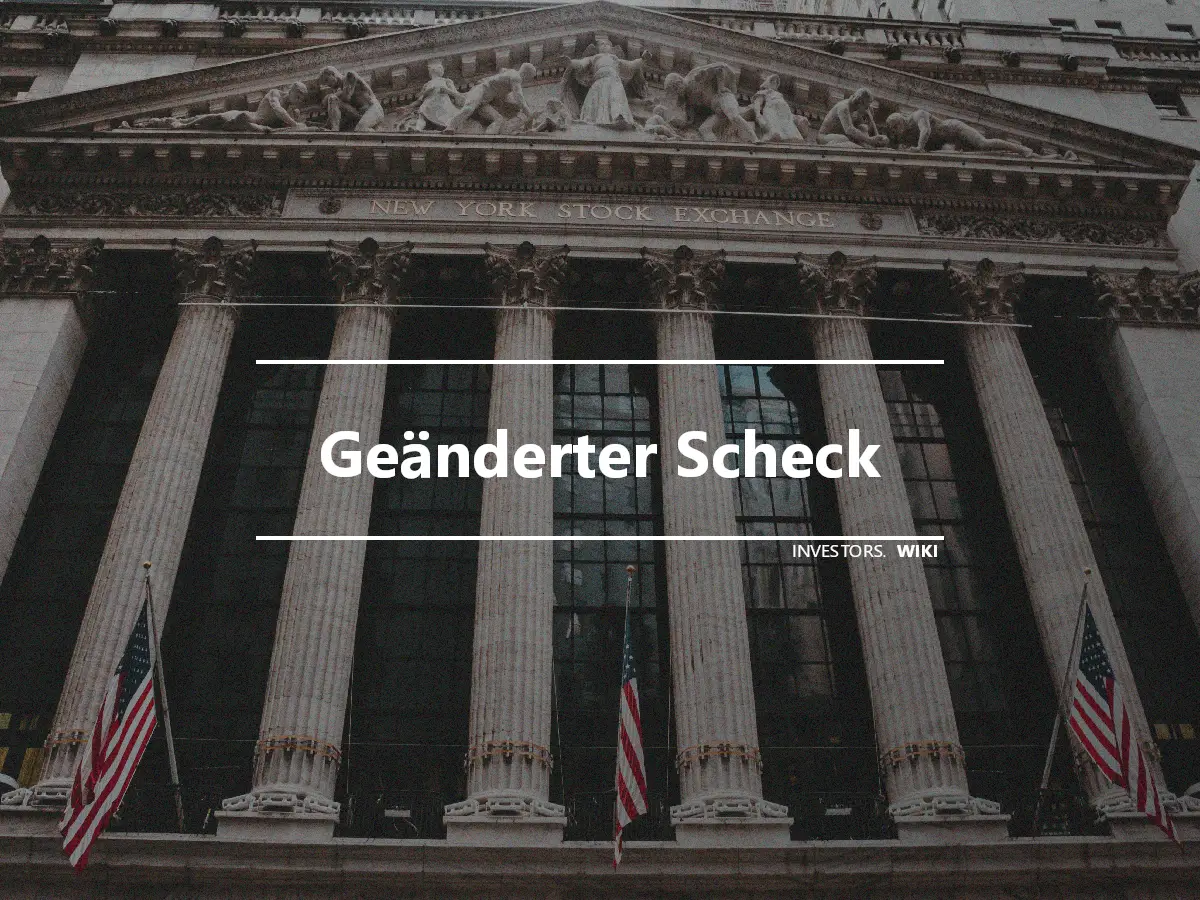 Geänderter Scheck