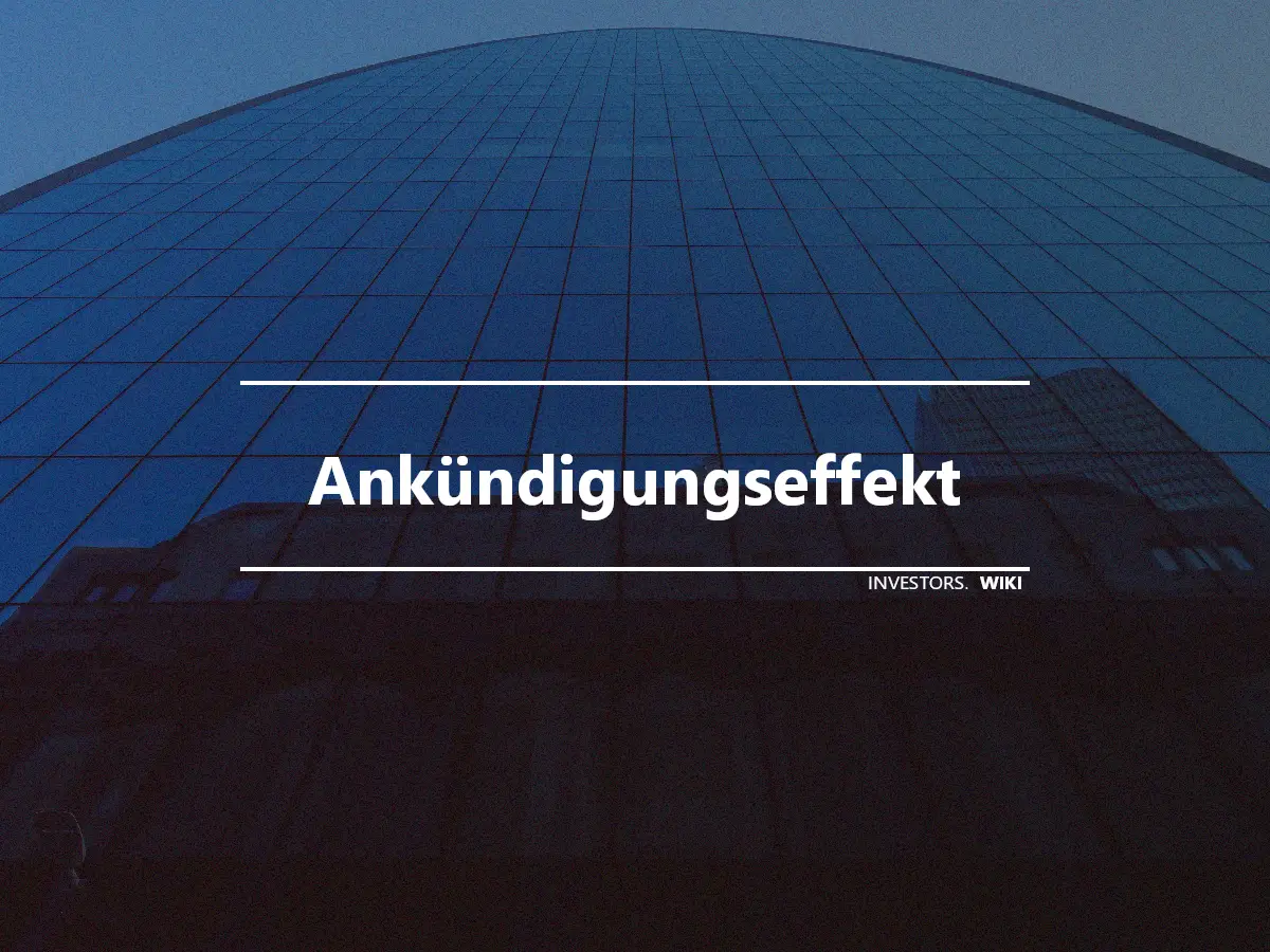 Ankündigungseffekt