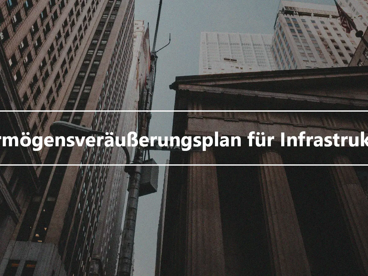 Vermögensveräußerungsplan für Infrastruktur