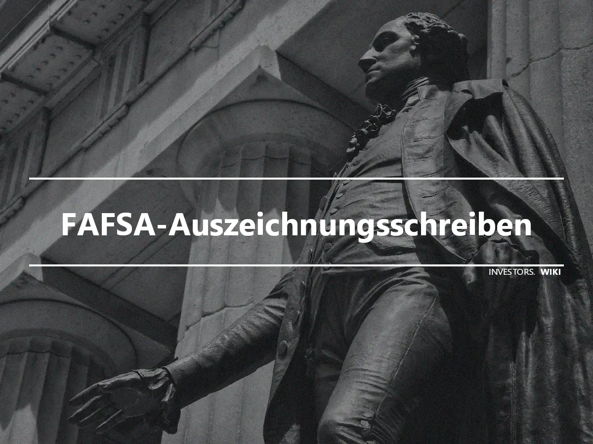 FAFSA-Auszeichnungsschreiben