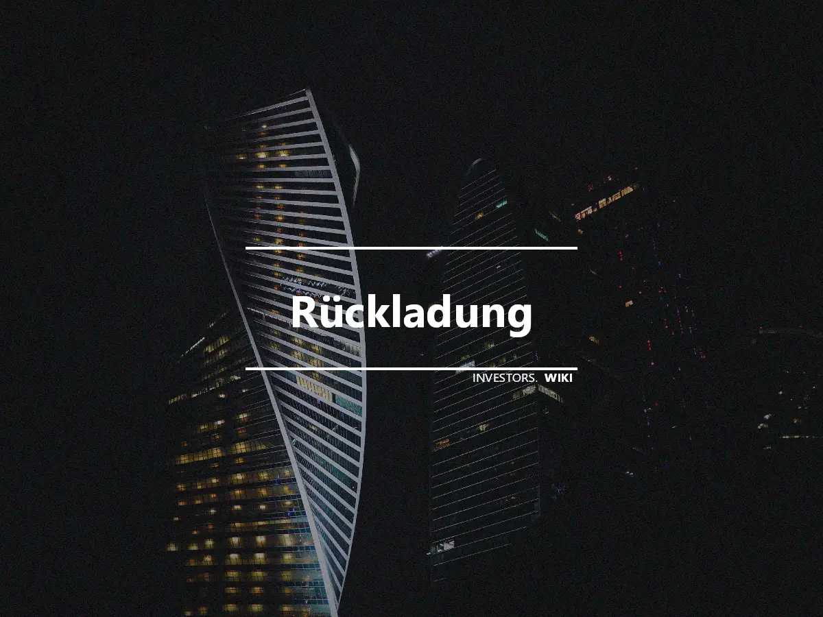 Rückladung