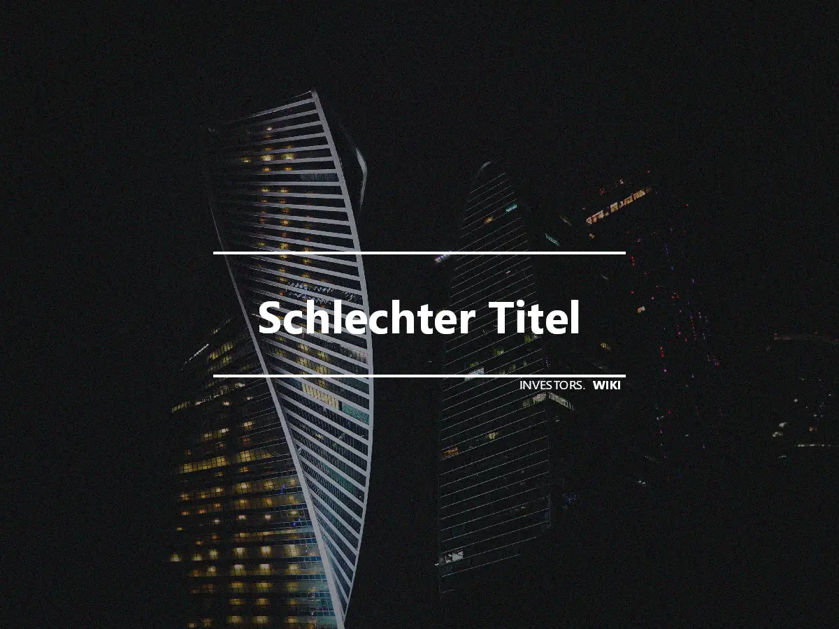 Schlechter Titel