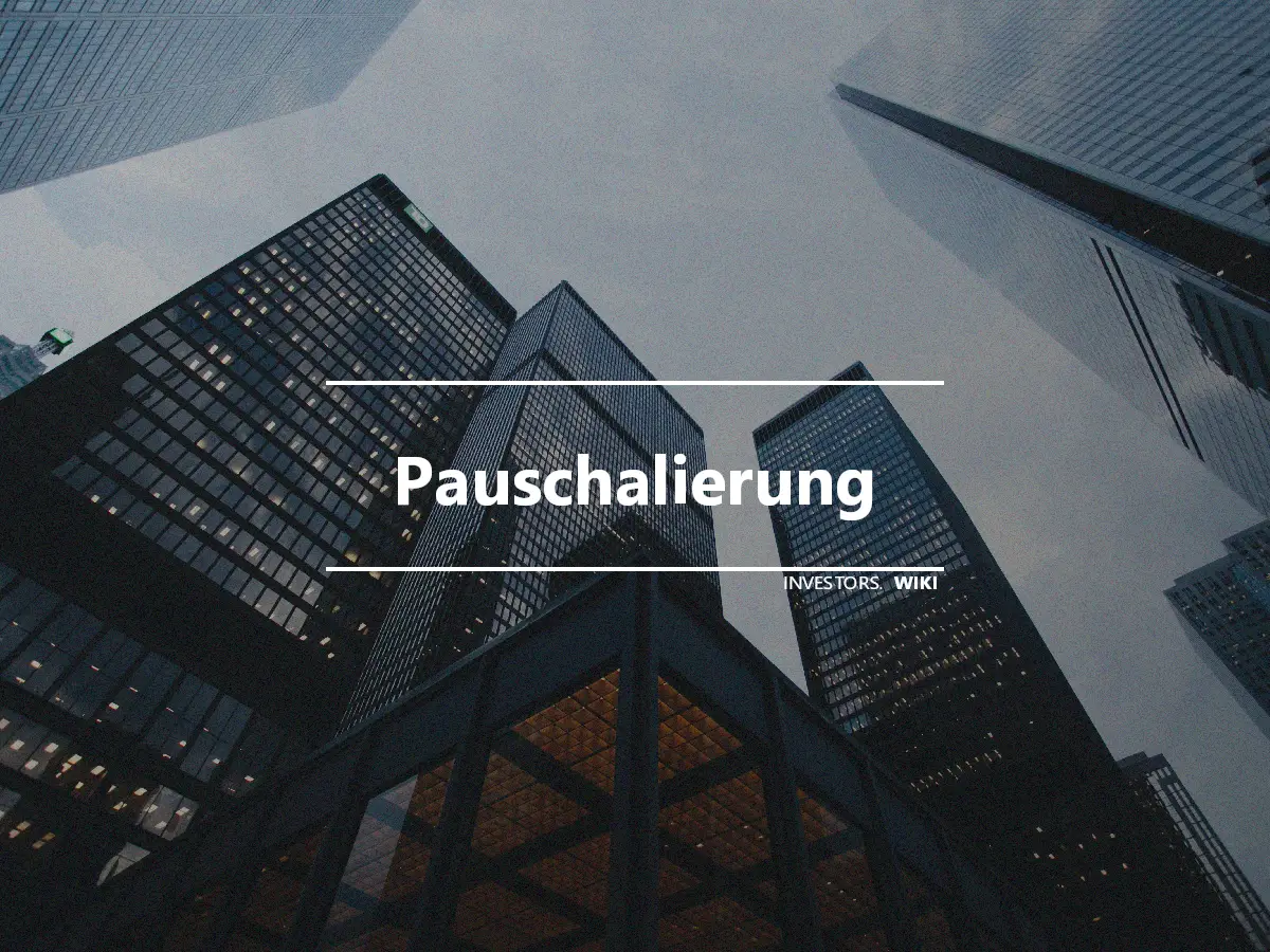 Pauschalierung