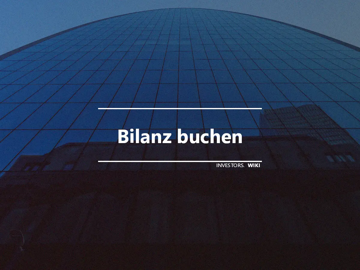 Bilanz buchen