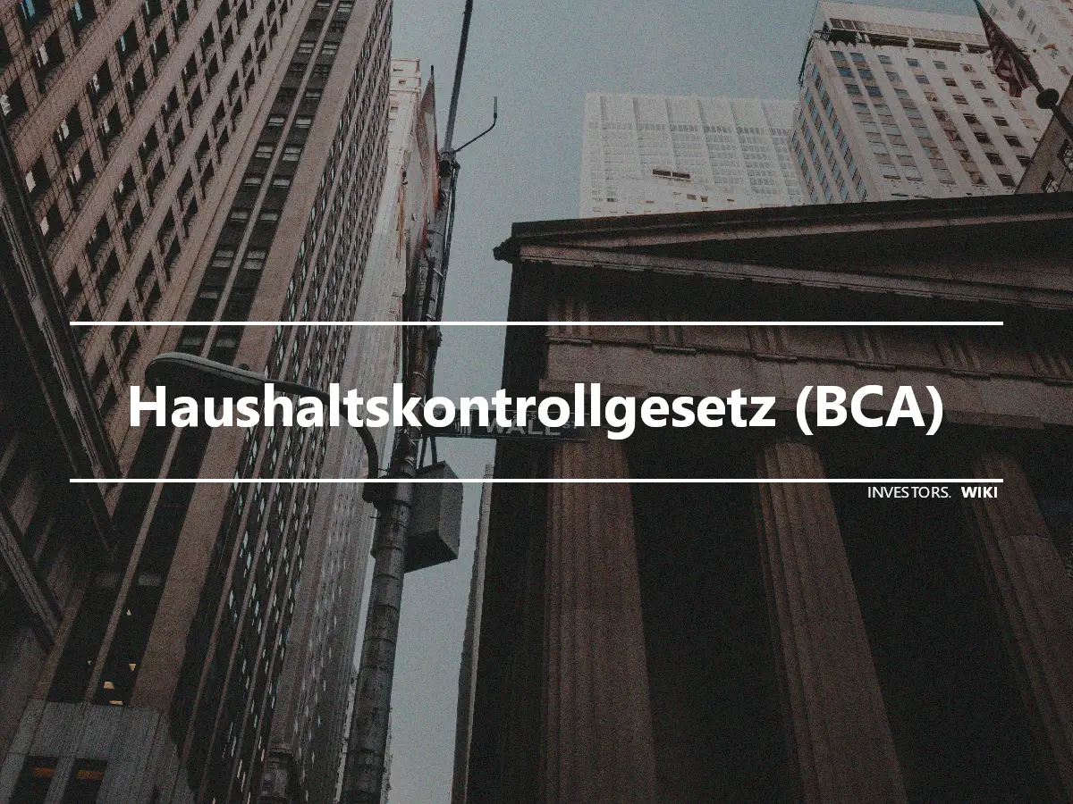 Haushaltskontrollgesetz (BCA)