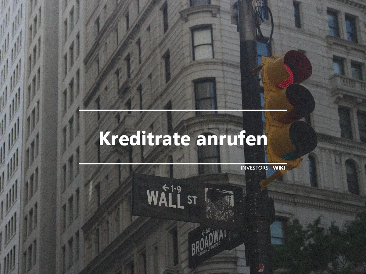 Kreditrate anrufen