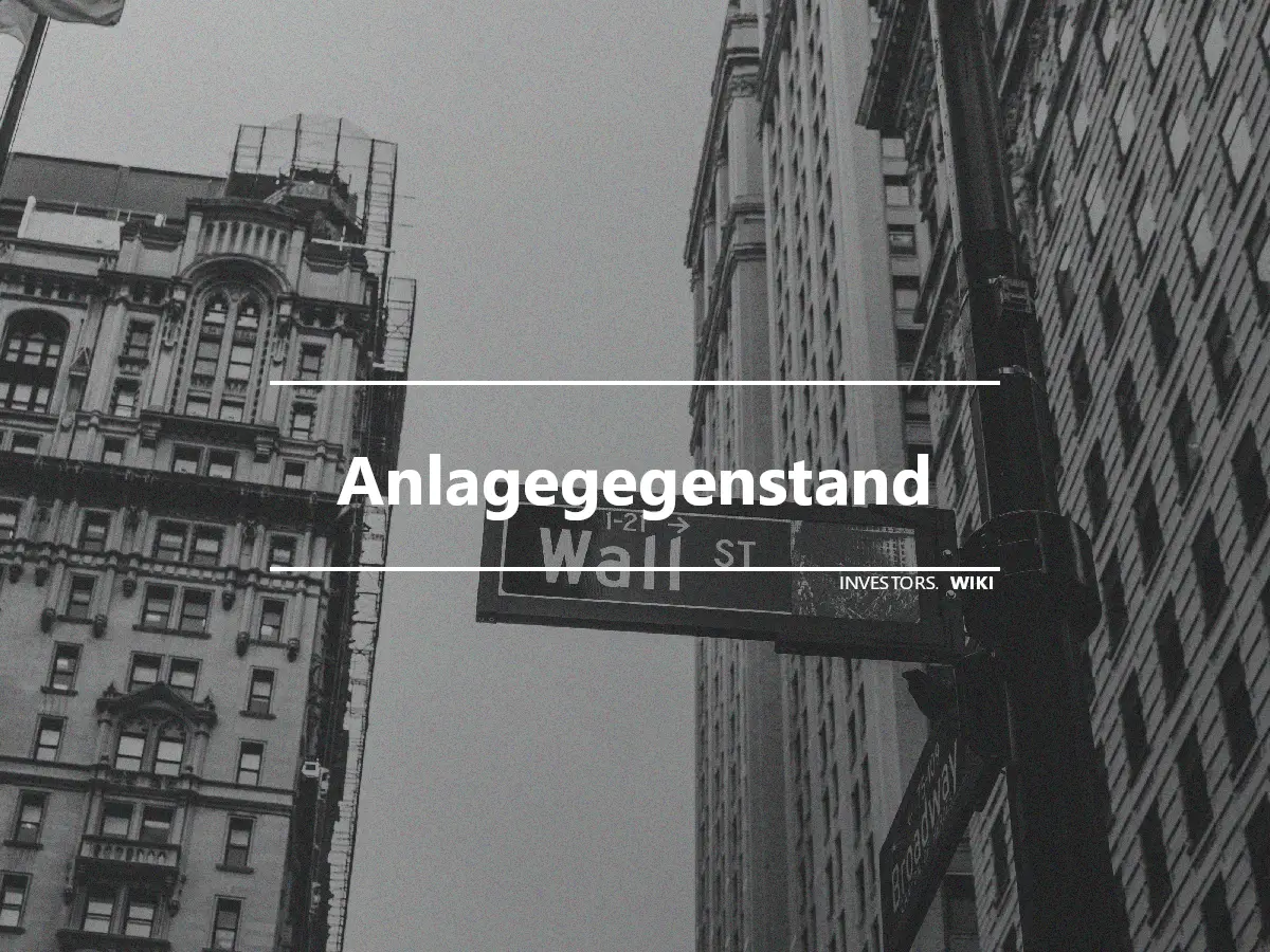 Anlagegegenstand