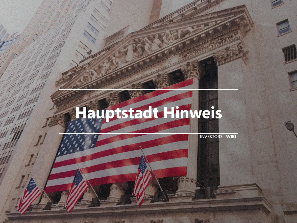 Hauptstadt Hinweis