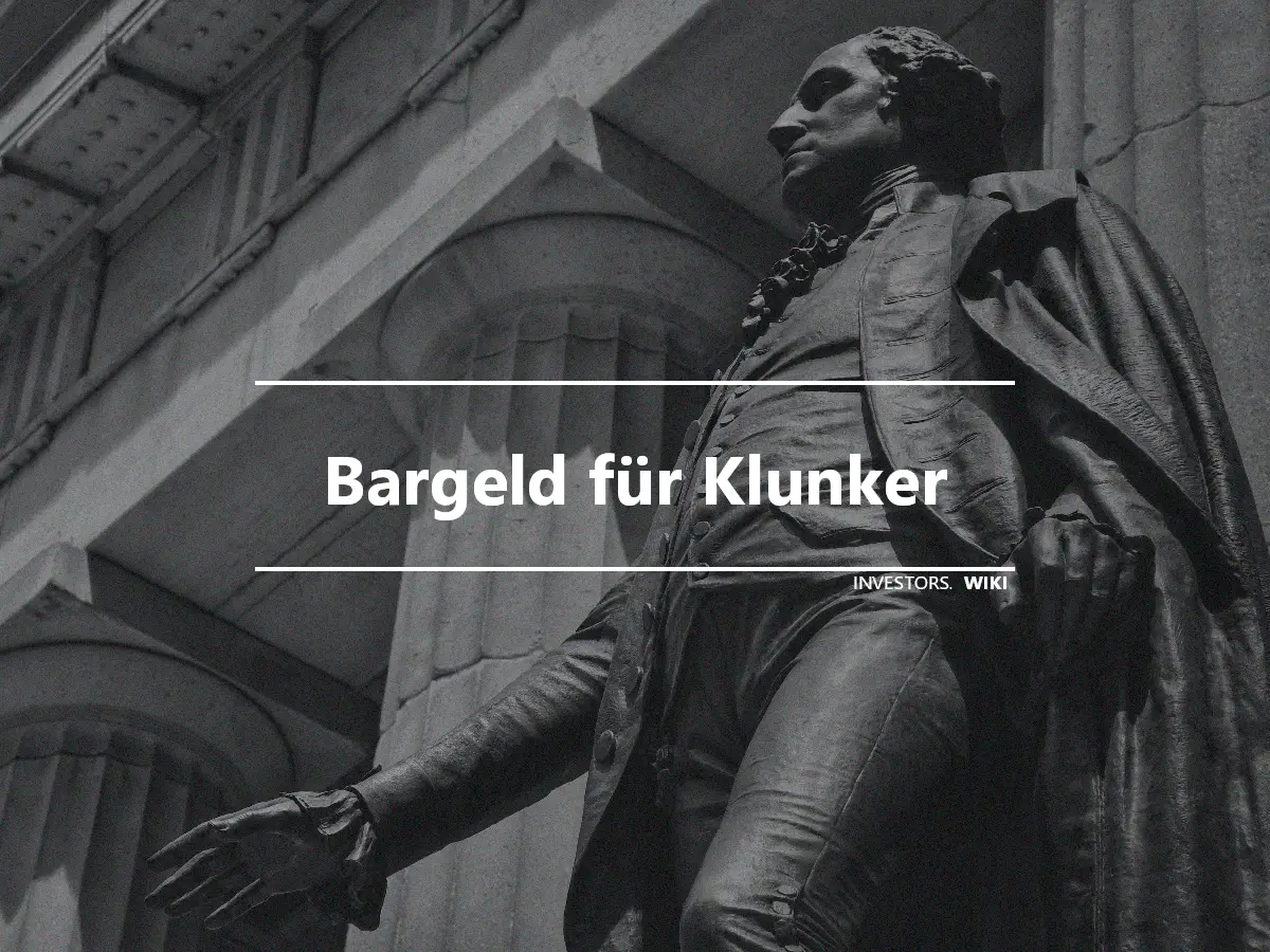 Bargeld für Klunker