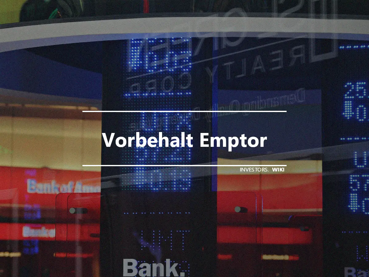 Vorbehalt Emptor