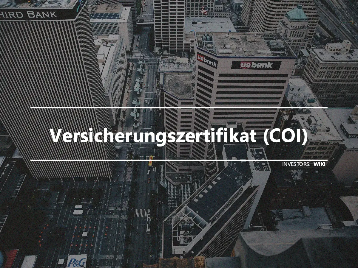 Versicherungszertifikat (COI)