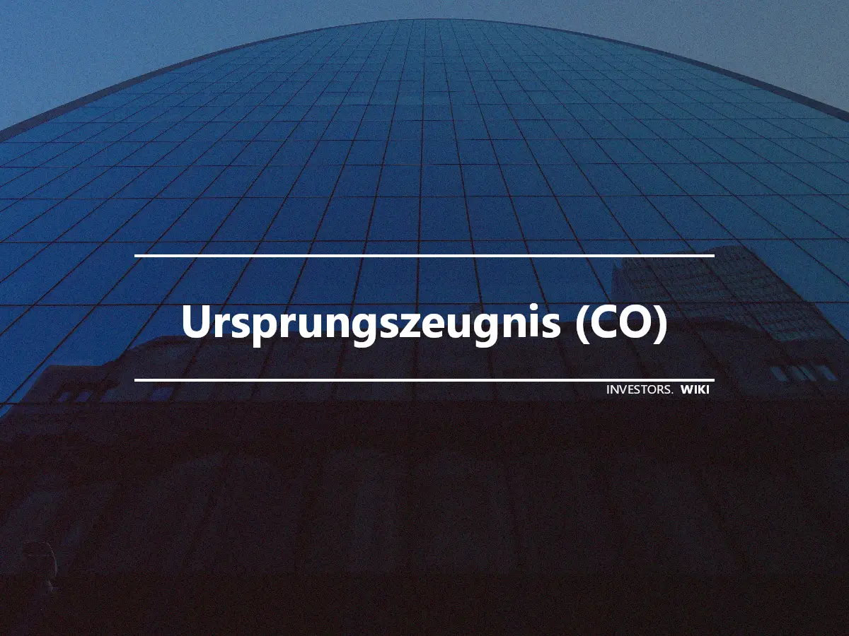 Ursprungszeugnis (CO)