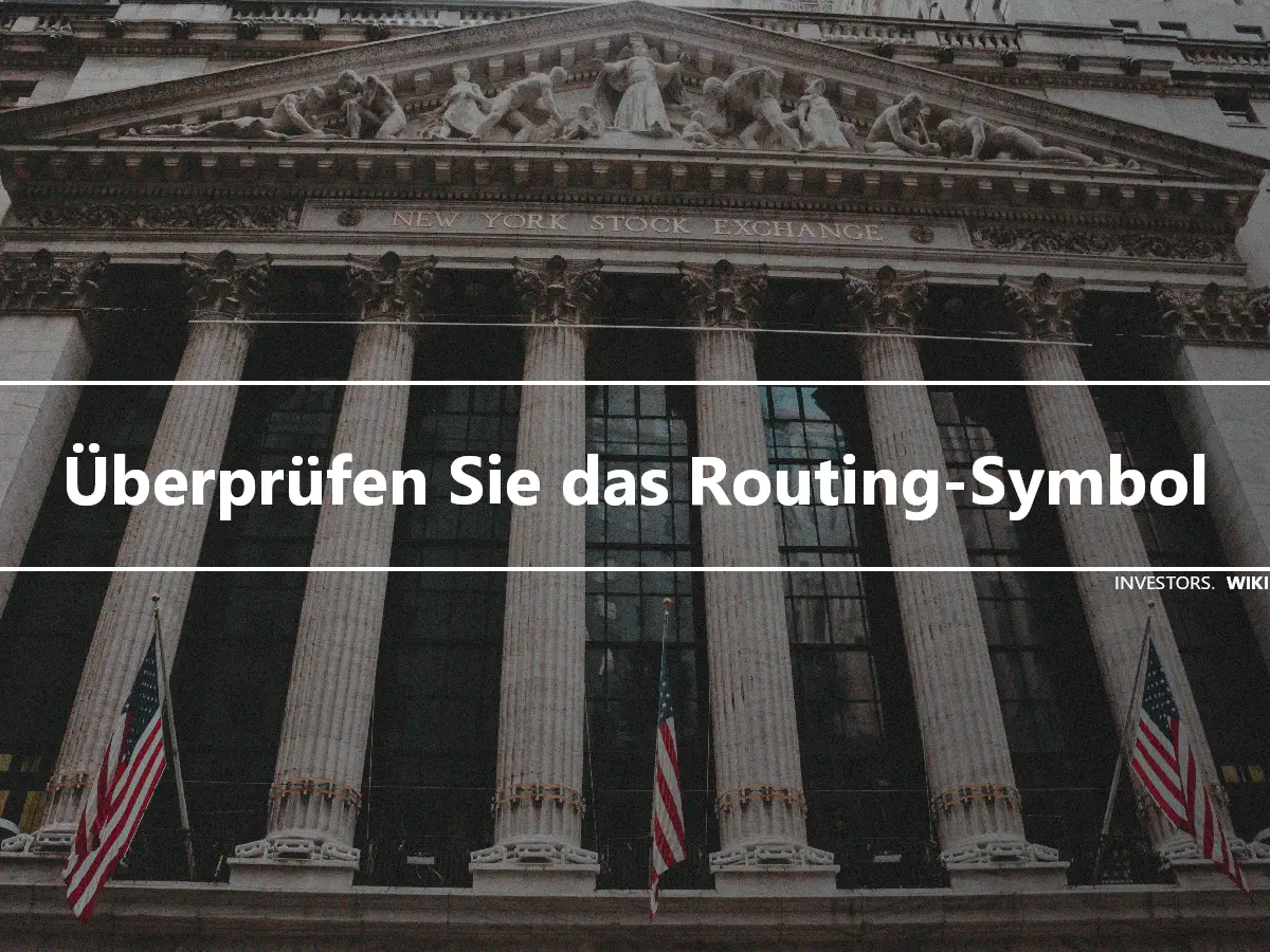 Überprüfen Sie das Routing-Symbol