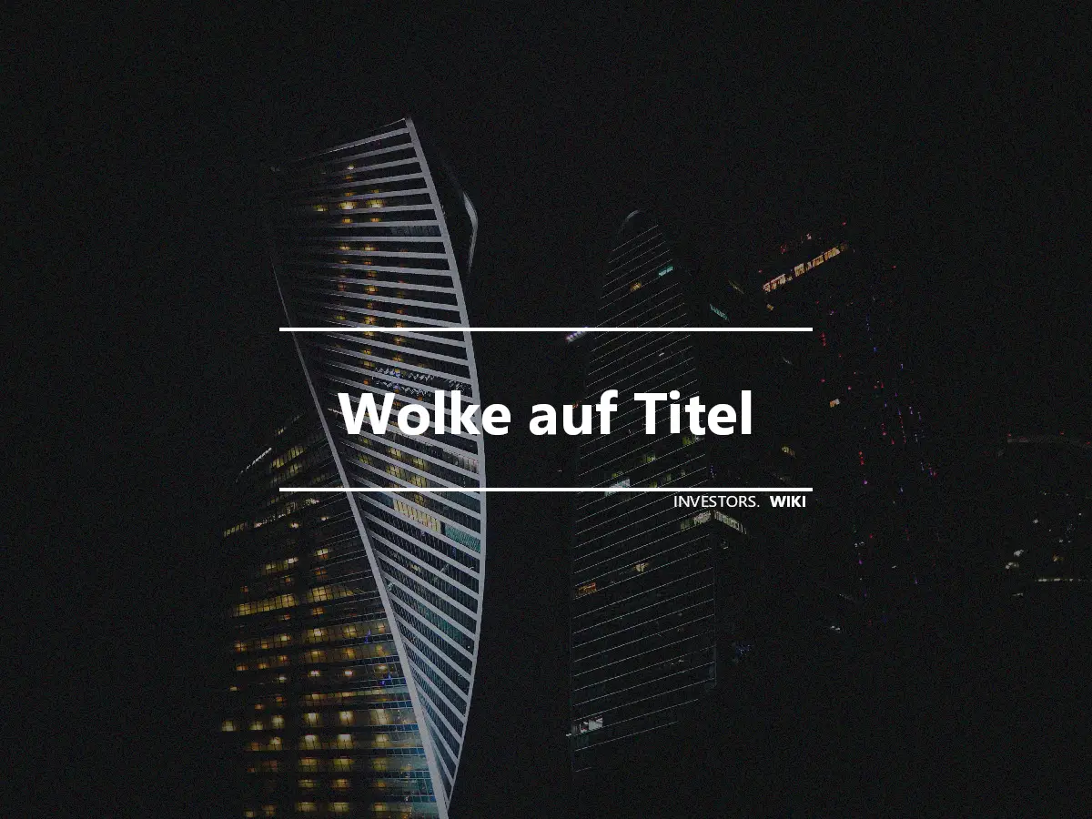 Wolke auf Titel