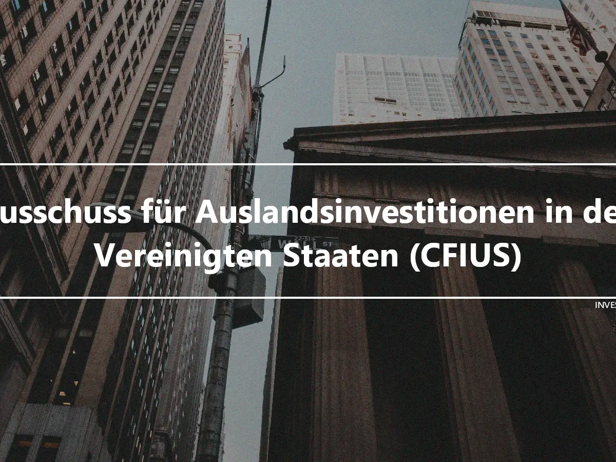 Ausschuss für Auslandsinvestitionen in den Vereinigten Staaten (CFIUS)