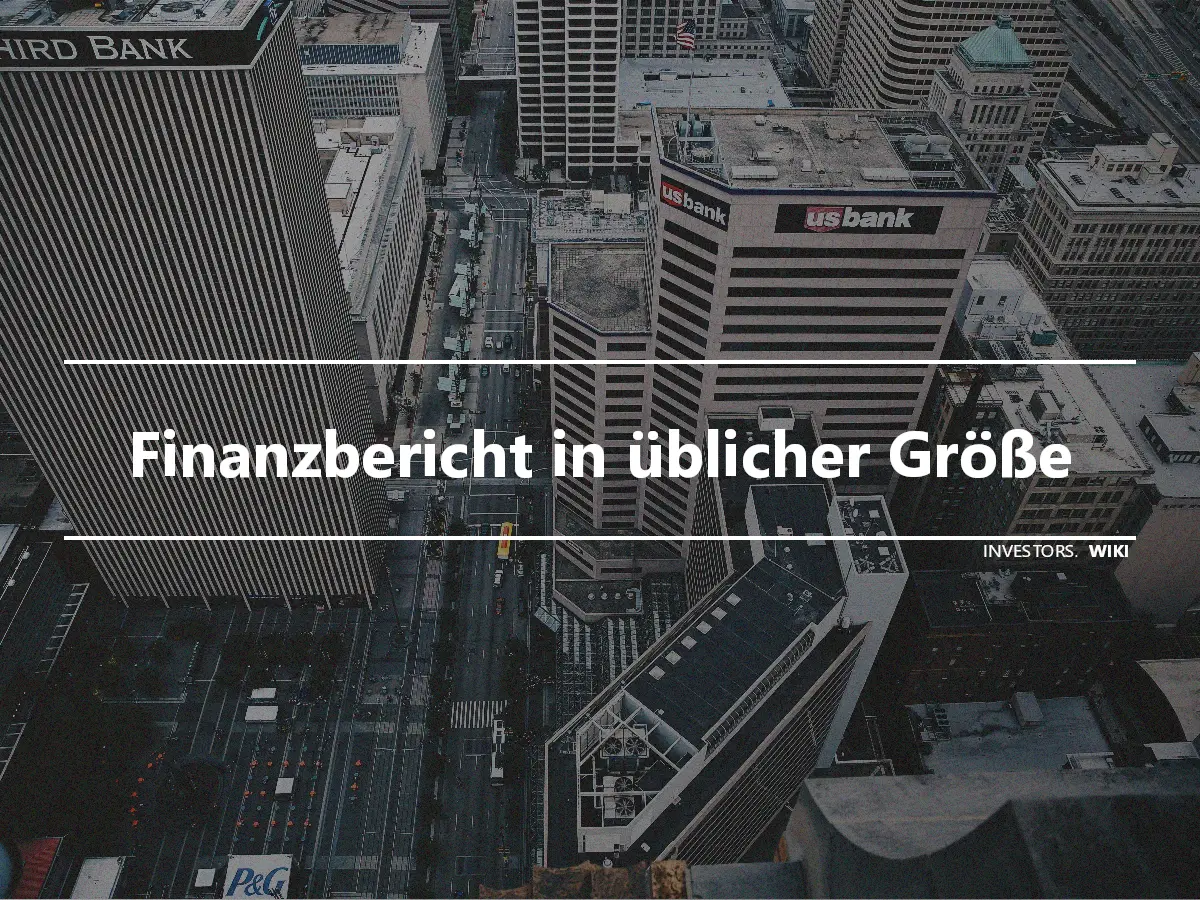 Finanzbericht in üblicher Größe