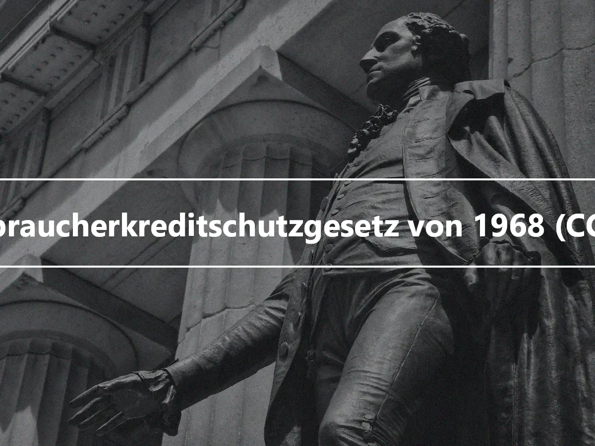 Verbraucherkreditschutzgesetz von 1968 (CCPA)