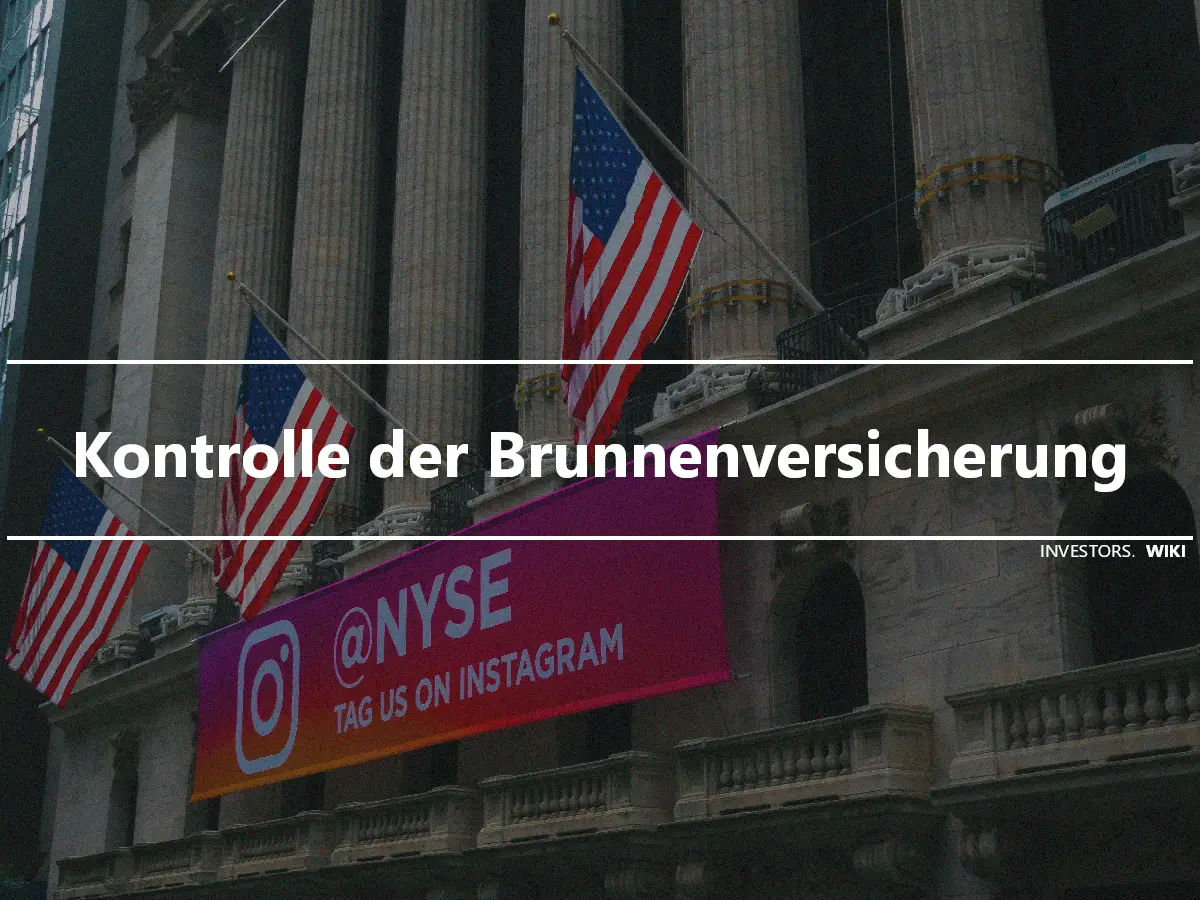 Kontrolle der Brunnenversicherung